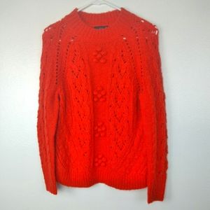 J. Crew Sweater Alpaca Wool Orange XXS